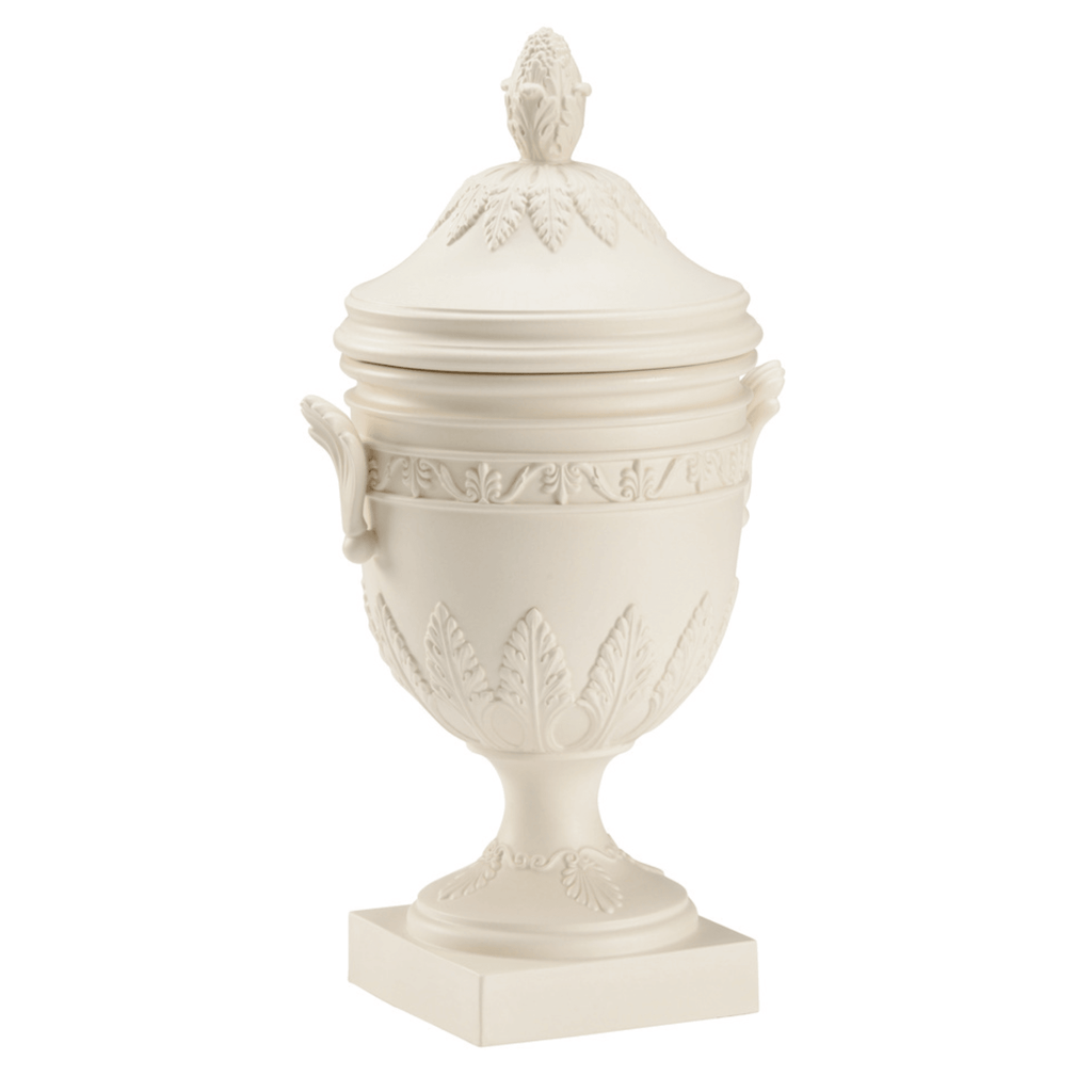 Classic White Roman Vase With Lid - Vases & Jars - The Well Appointed House