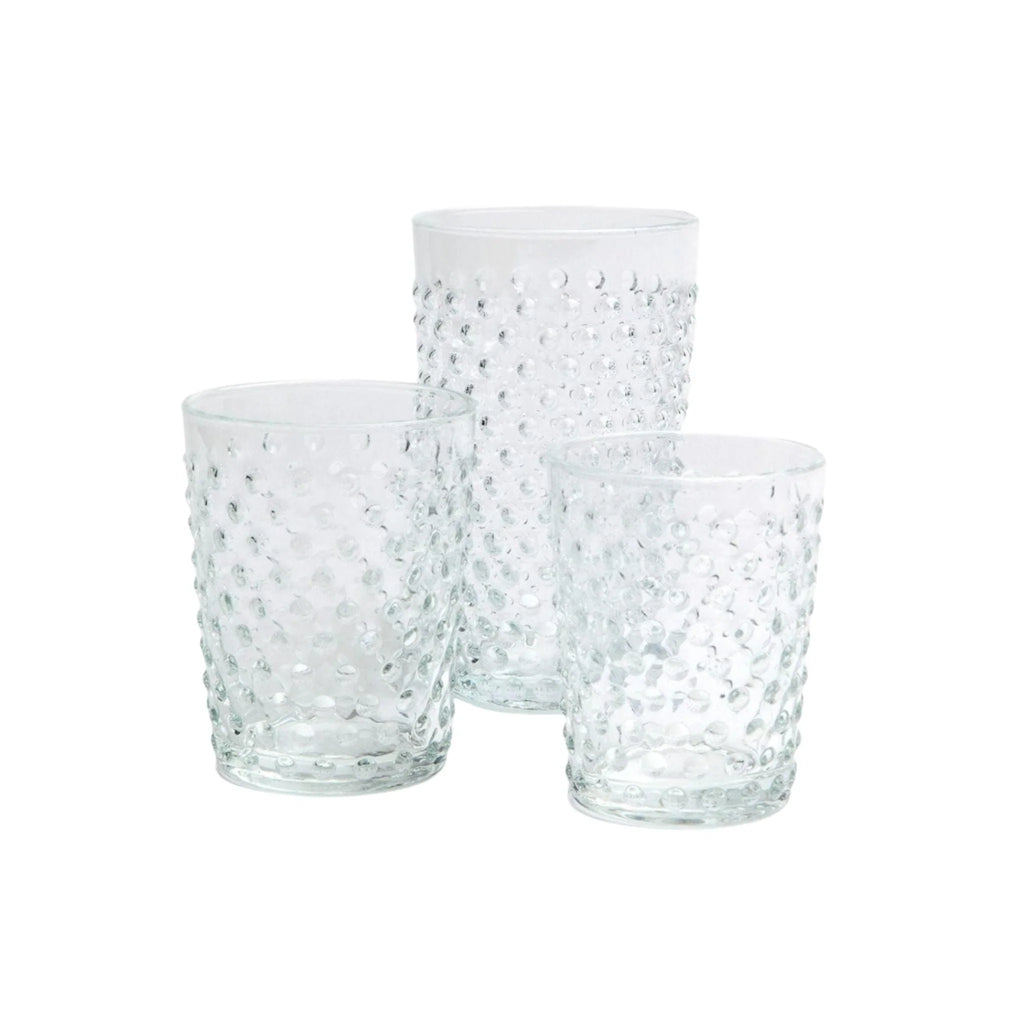 Clear Raised Dot Surface Hand Blown Glasses - Drinkware - The Well Appointed House