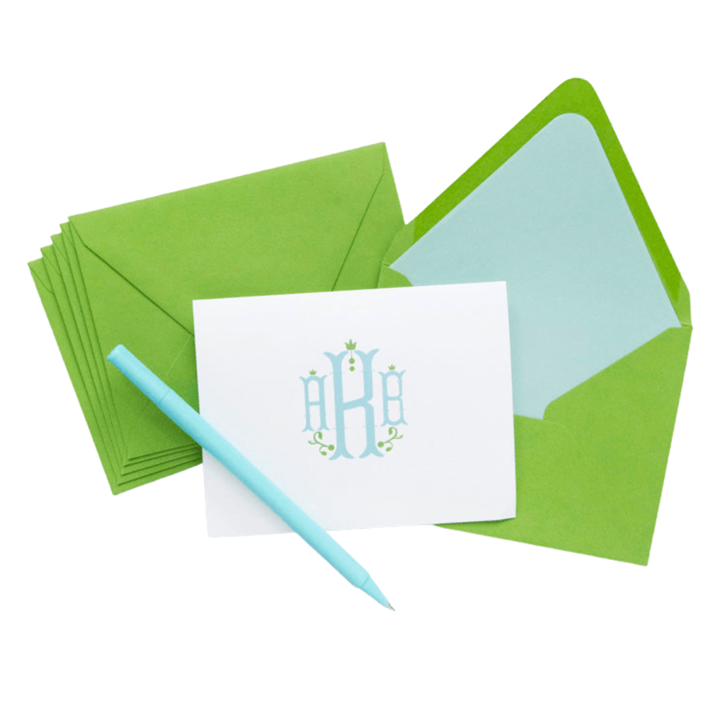 Clover Personalized Folded Notes - D81 - M246 - Stationery - The Well Appointed House