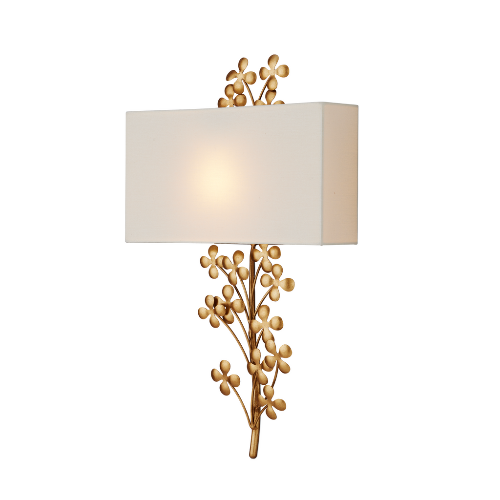 Cloverfield Wall Sconce in Contemporary Gold Leaf Finish - The Well Appointed House 