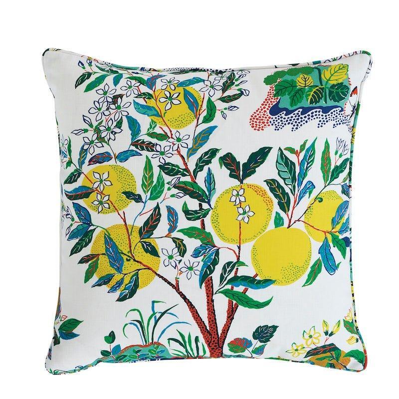 Colorful Citrus Garden Print 22" Throw Pillow - Pillows - The Well Appointed House