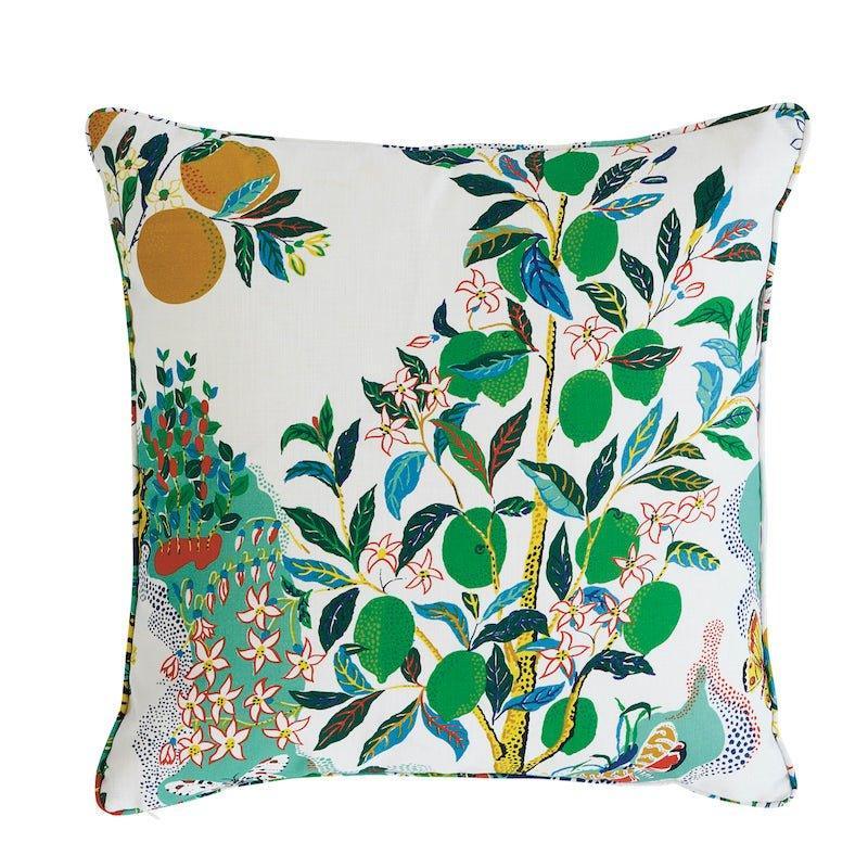 Colorful Citrus Garden Print 22" Throw Pillow - Pillows - The Well Appointed House