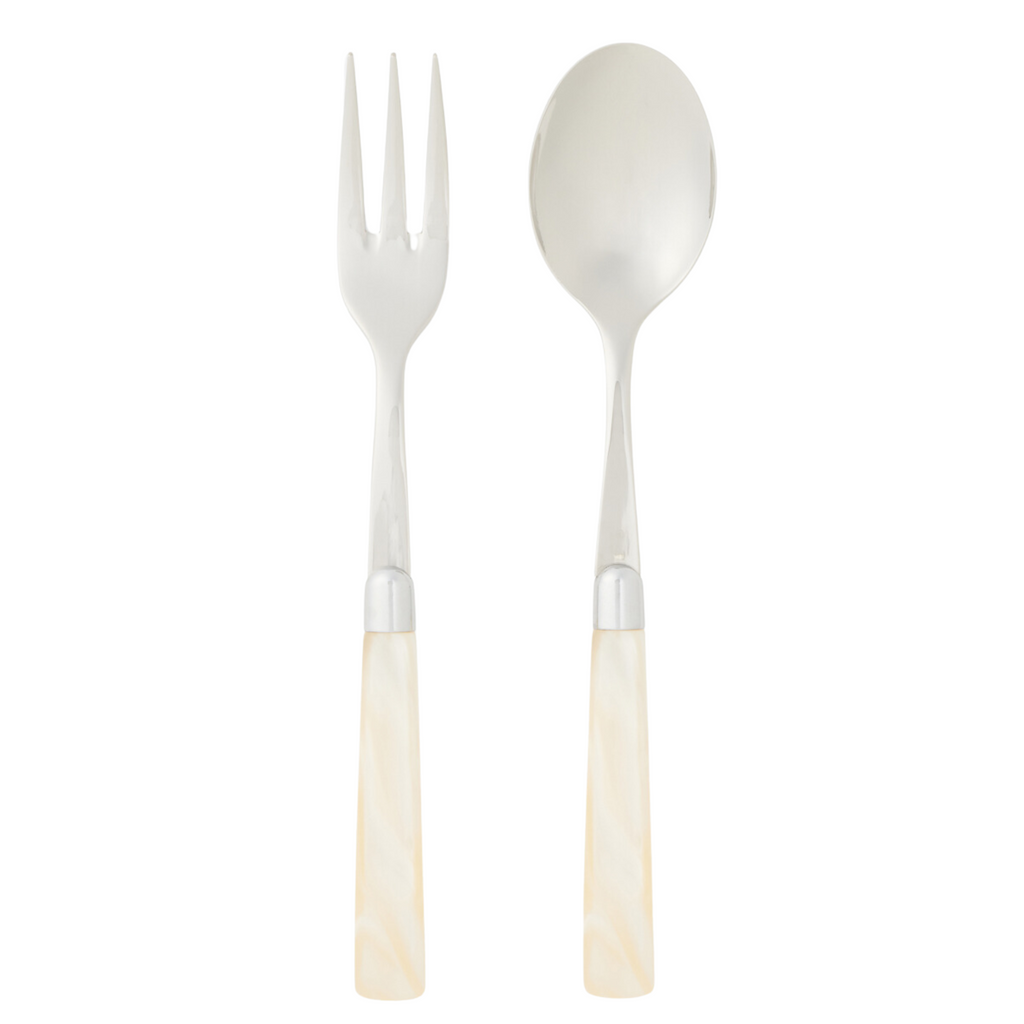Colson Polished Silver & Ivory Serving Set - The Well Appointed House