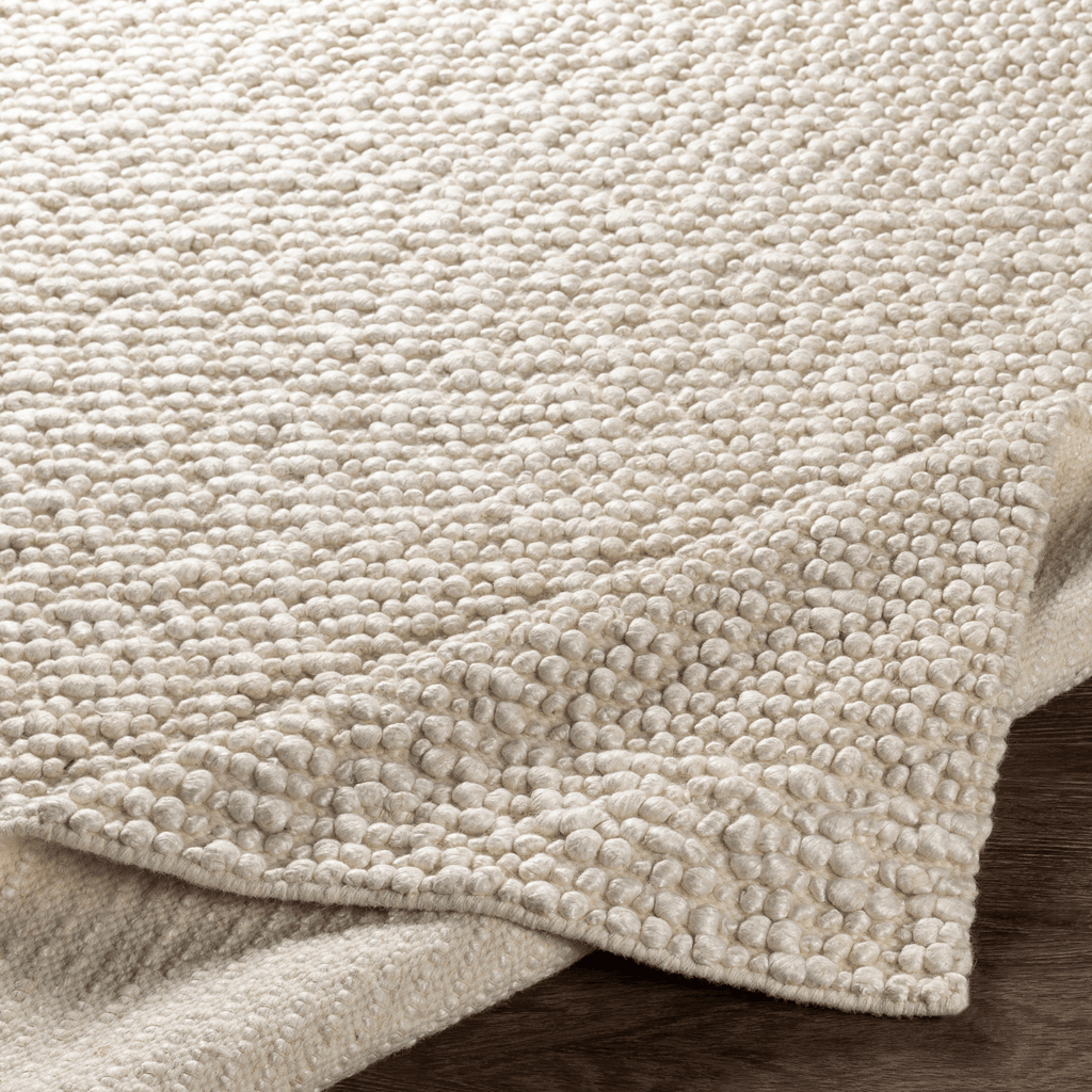 Como Ivory Hand Woven Wool Blend Area Rug - Available in a Variety of Sizes - Rugs - The Well Appointed House