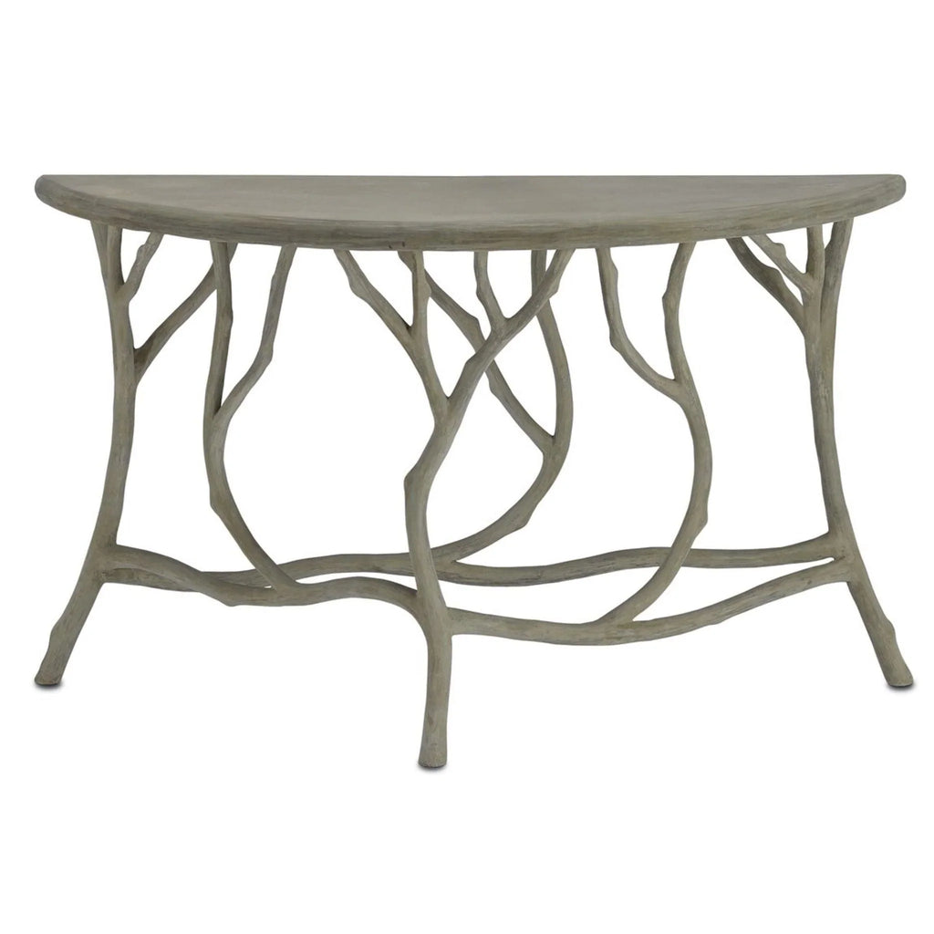 Concrete Half Round Table - Outdoor Coffee & Side Tables - The Well Appointed House