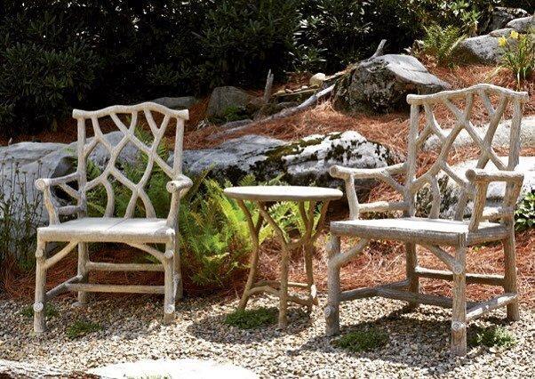 Concrete Tree Branch Design Outdoor Armchair - Outdoor Chairs & Chaises - The Well Appointed House