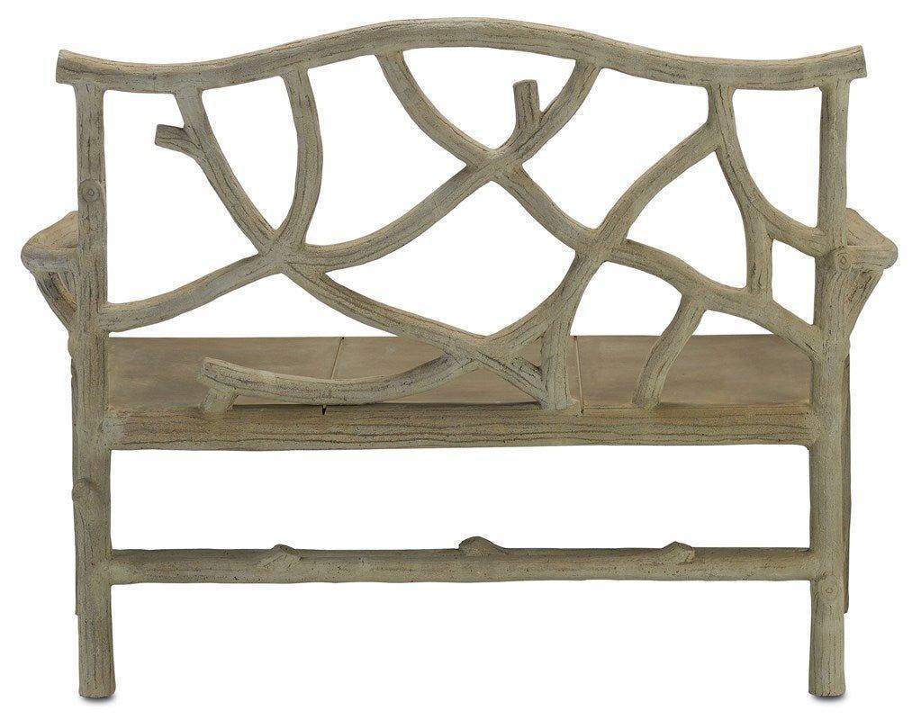 Concrete Tree Branch Design Outdoor Bench - Garden Stools & Benches - The Well Appointed House