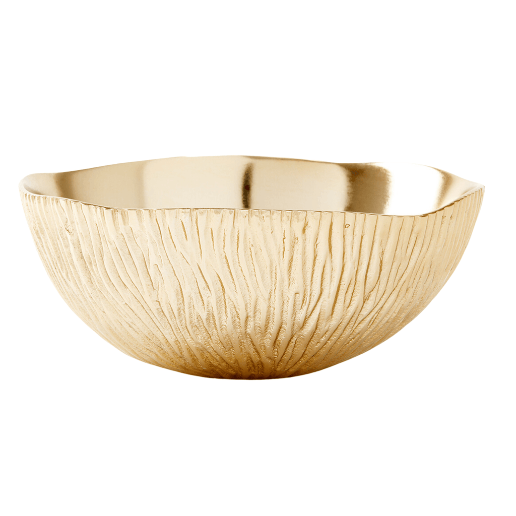 Coral Medium Bowl in Brass Finish - Decorative Bowls - The Well Appointed House