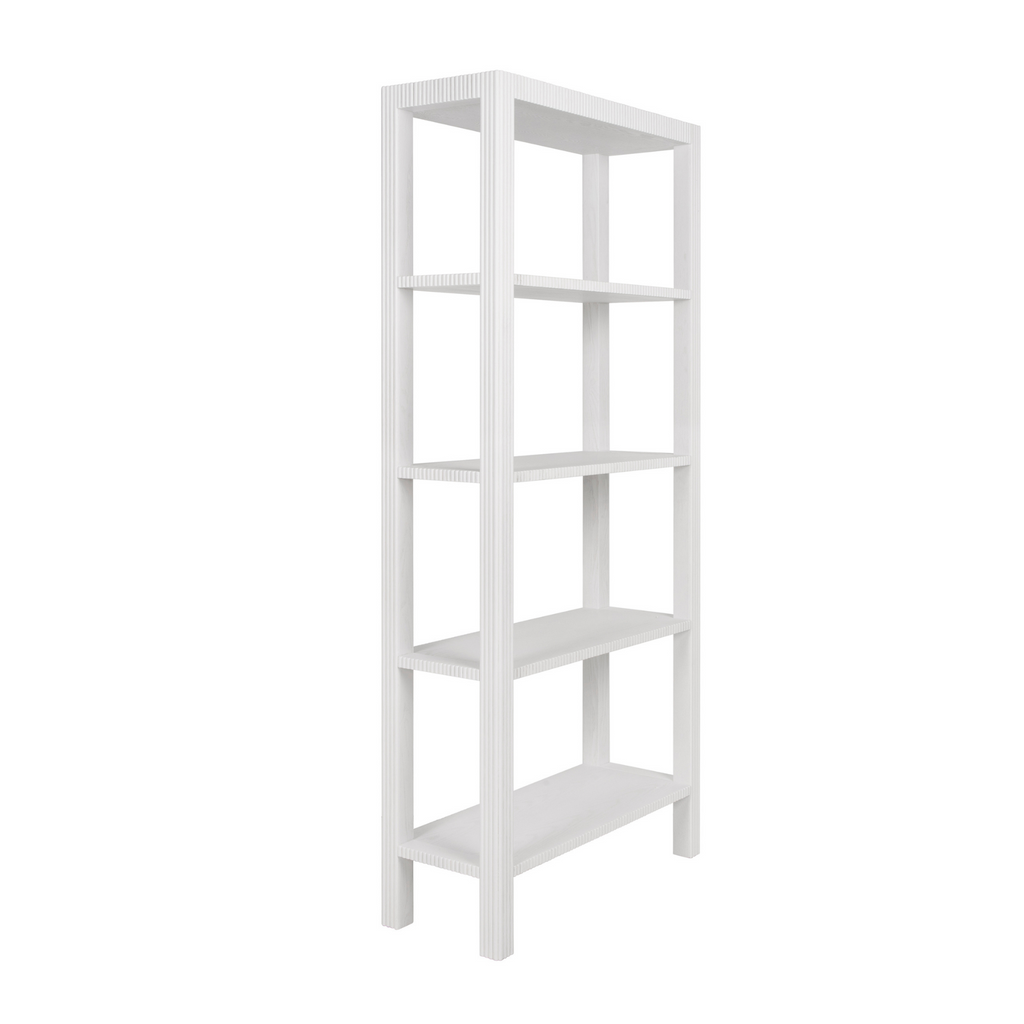 Corbin Fluted Wood Bookshelf - The Well Appointed House