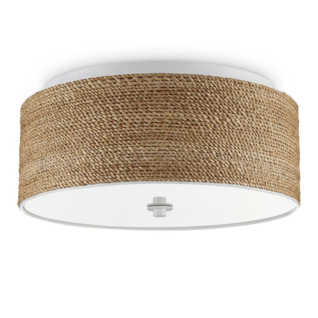 Coulton Rope Flash Mount in Natural - The Well Appointed House 