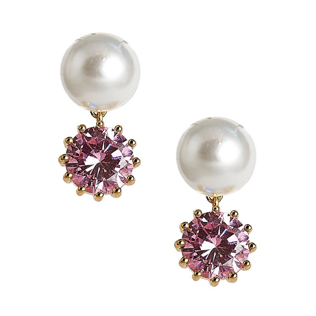 Crawley Pearl And Rhinestone Earrings - The Well Appointed House