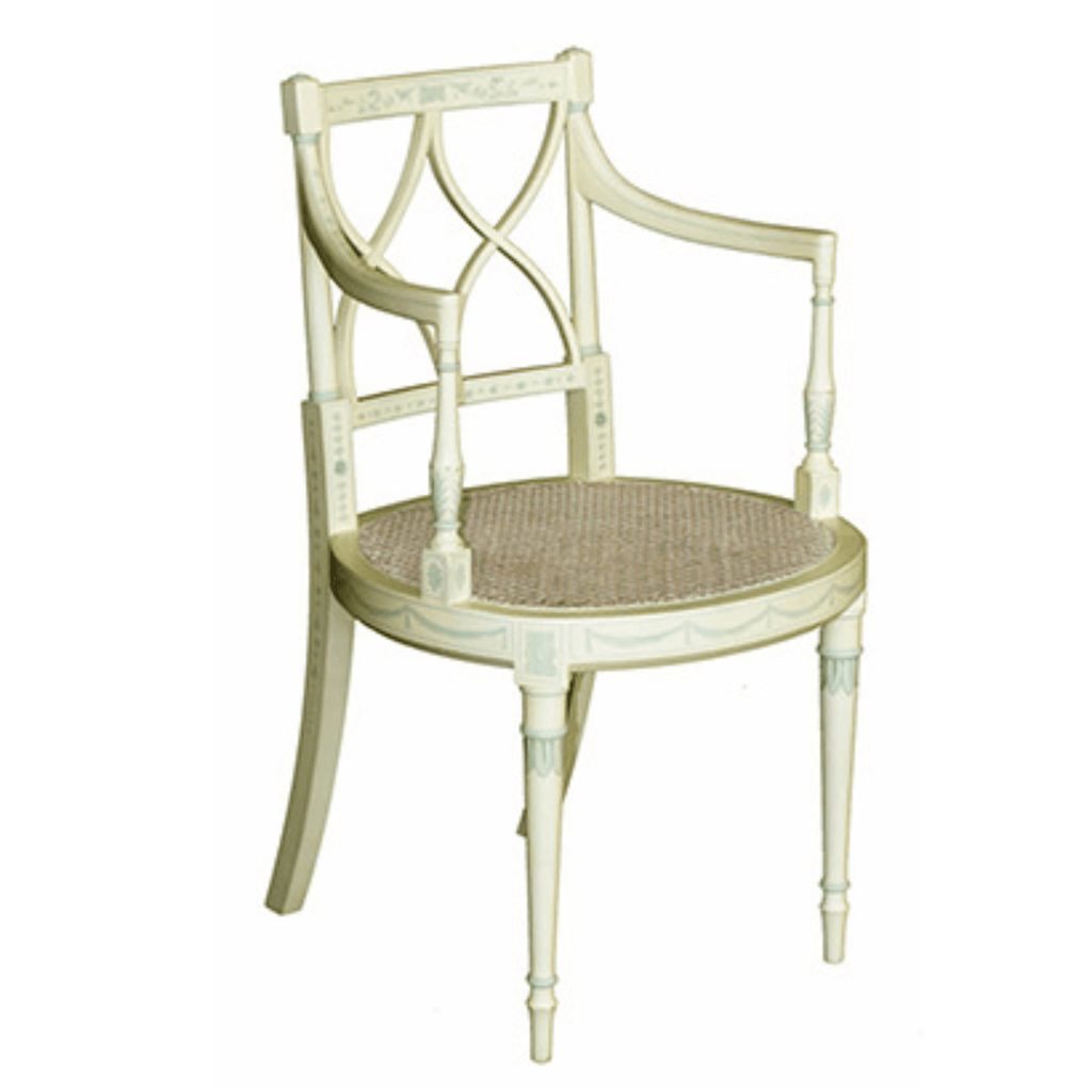 Cream & Light Blue French Country Dining Chair - Dining Chairs - The Well Appointed House