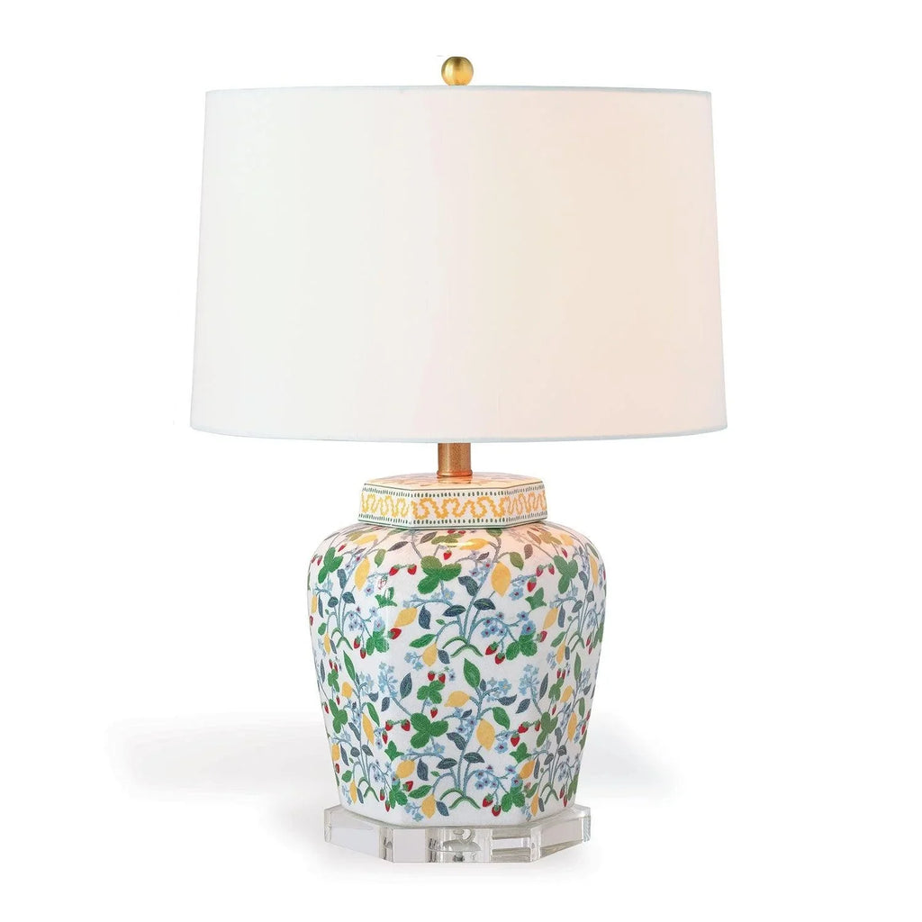 Crewel Summer Floral Table Lamp - Table Lamps - The Well Appointed House