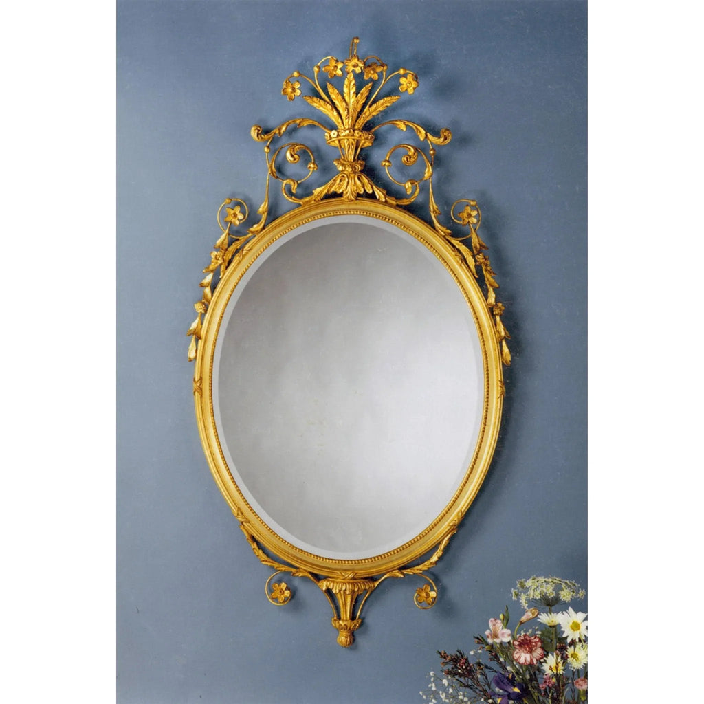 Crowned Oval Mirror - Wall Mirrors - The Well Appointed House