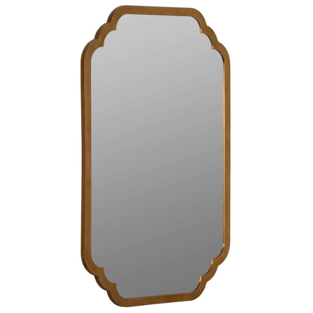 Curvy Gold Leaf Framed Wall Mirror - Wall Mirrors - The Well Appointed House