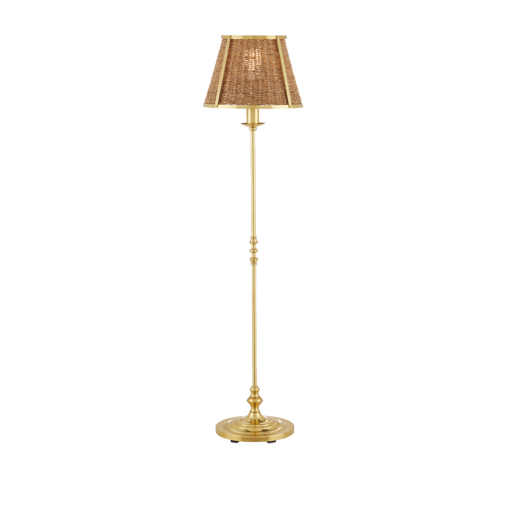 Deauville Floor Lamp in Polished Brass Finish - The Well Appointed House 