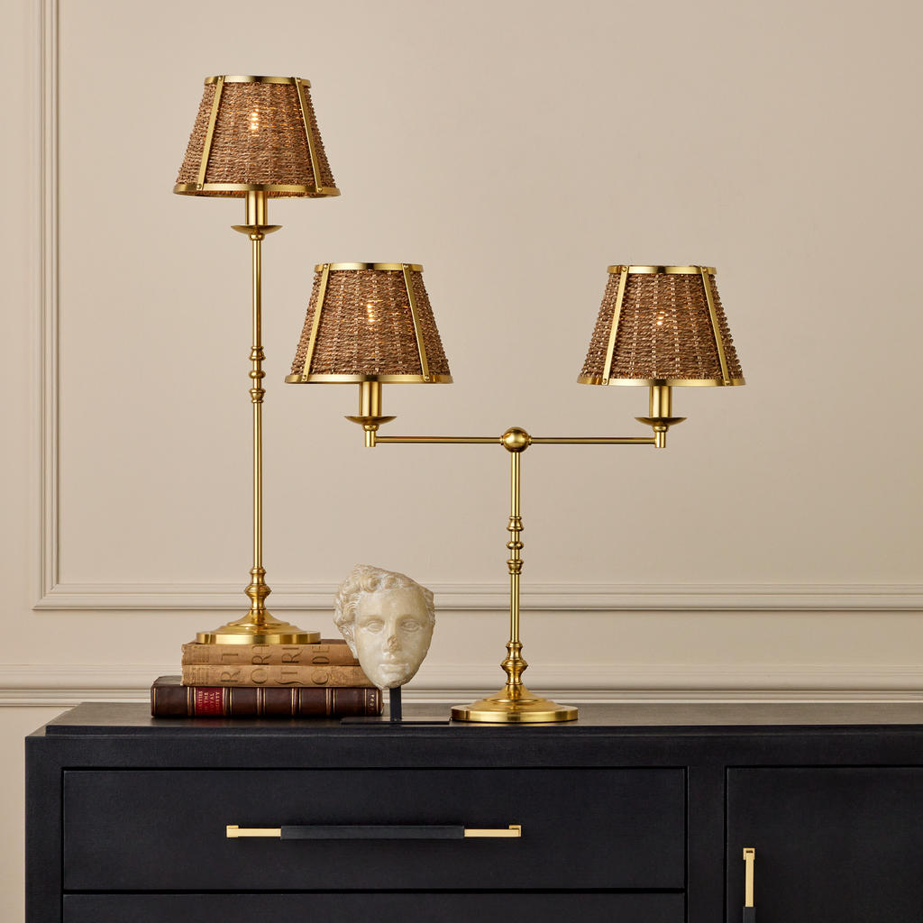 Deauville Table Lamp in Polished Brass Finish - The Well Appointed House