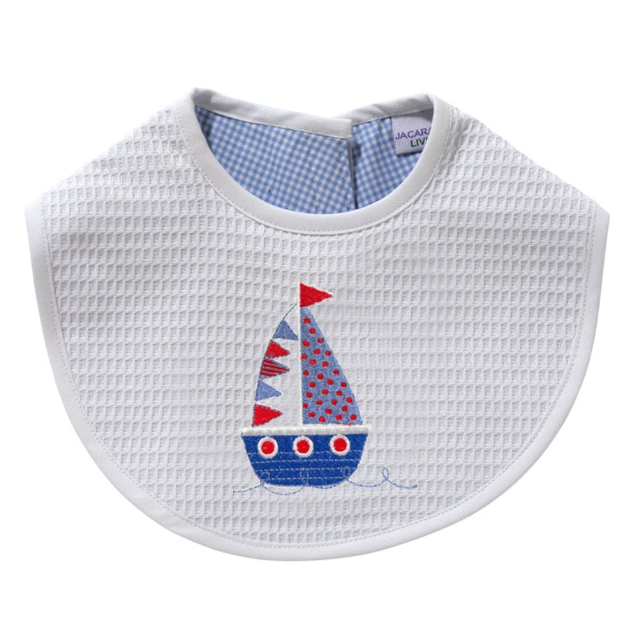Bib in Flag Sailboat Red, White, Blue - The Well Appointed House