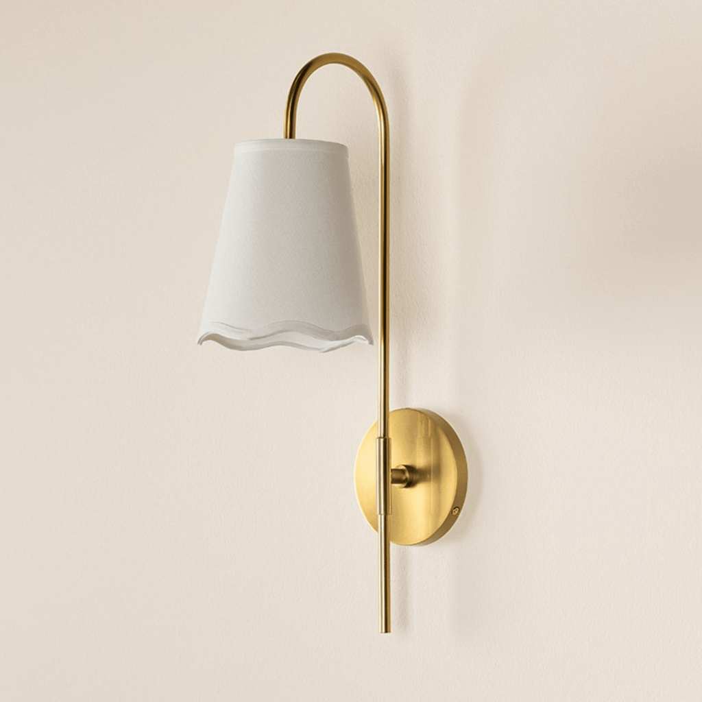 Dorothy Aged Brass Wall Sconce - Sconces - The Well Appointed House