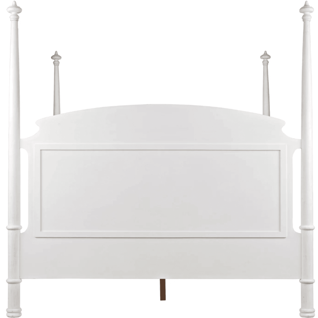 Eastern King Size Four Poster Bed With White Wash Finish - Beds & Headboards - The Well Appointed House