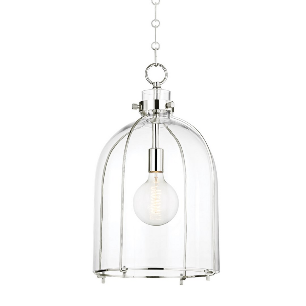 Eldridge Polished Nickel Pendant Light - The Well Appointed House
