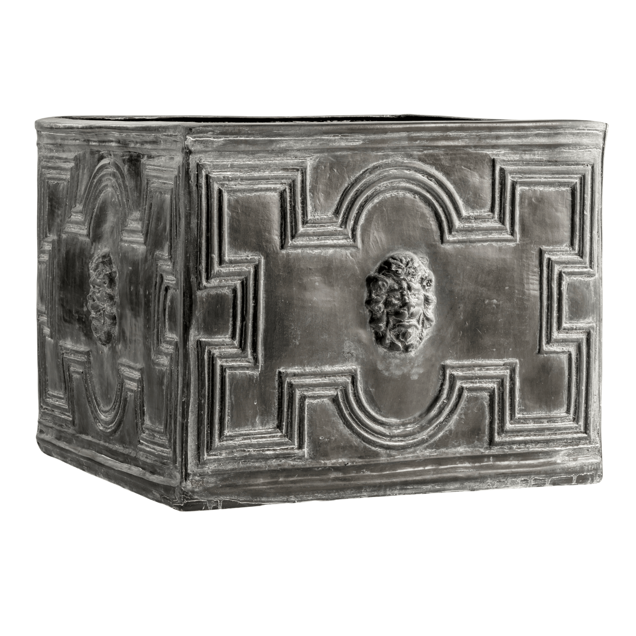 faux lead plant pots Elizabethan Antique Faux Lead Fibreglass Lightweight Square Large Planter Pot Outdoor H41 L51 W51 cm