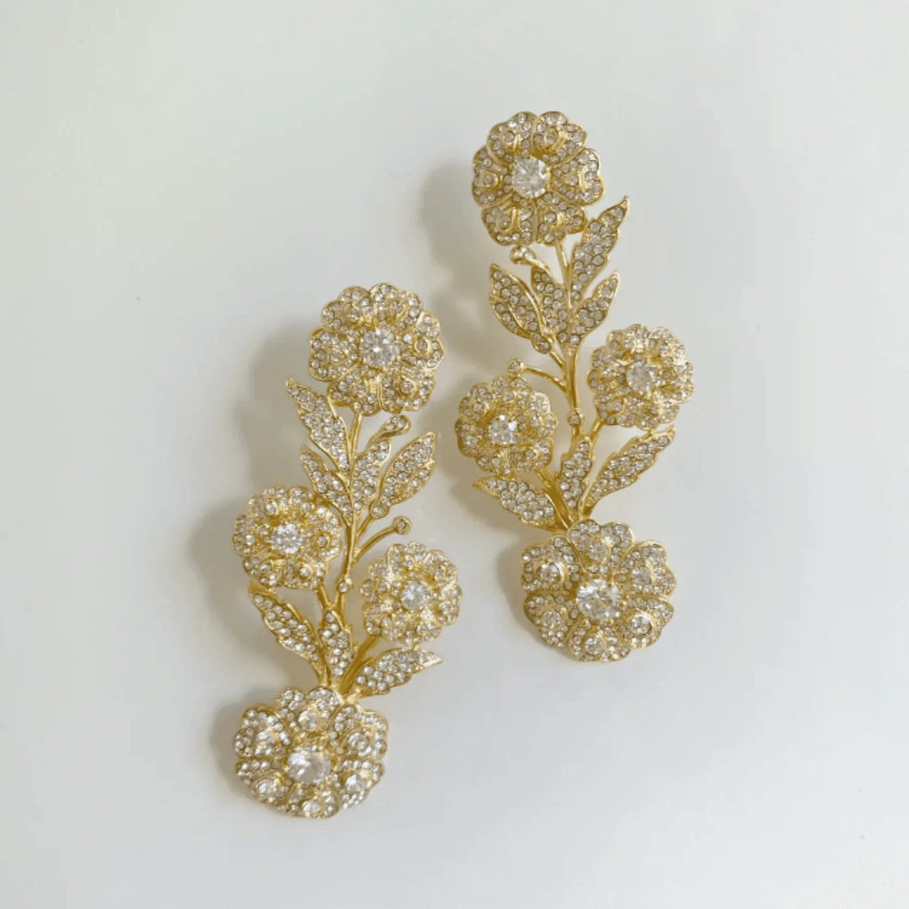 Embellished Garden Floral Earrings - Gifts for Her - The Well Appointed House