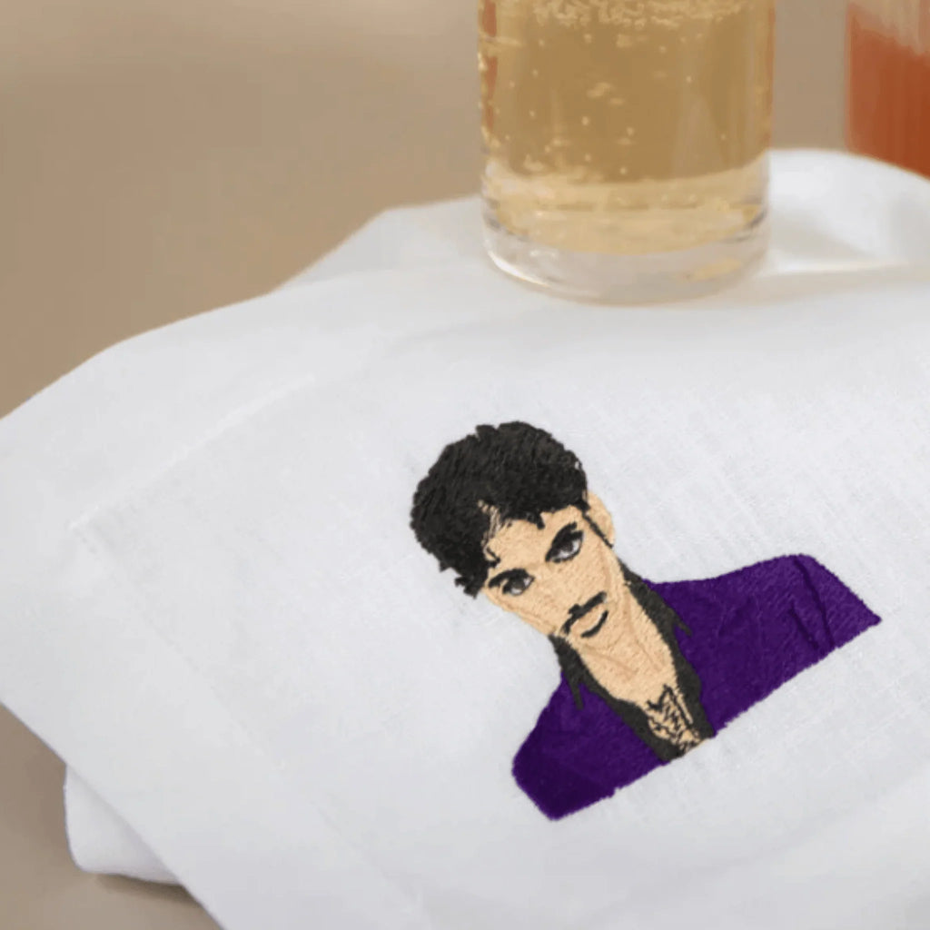 Embroidered Prince Cocktail Napkins - Cocktail Napkins - The Well Appointed House