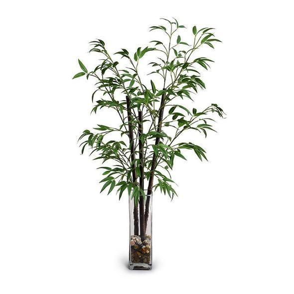 Faux 44"H Bamboo Stalk in Glass - Florals & Greenery - The Well Appointed House