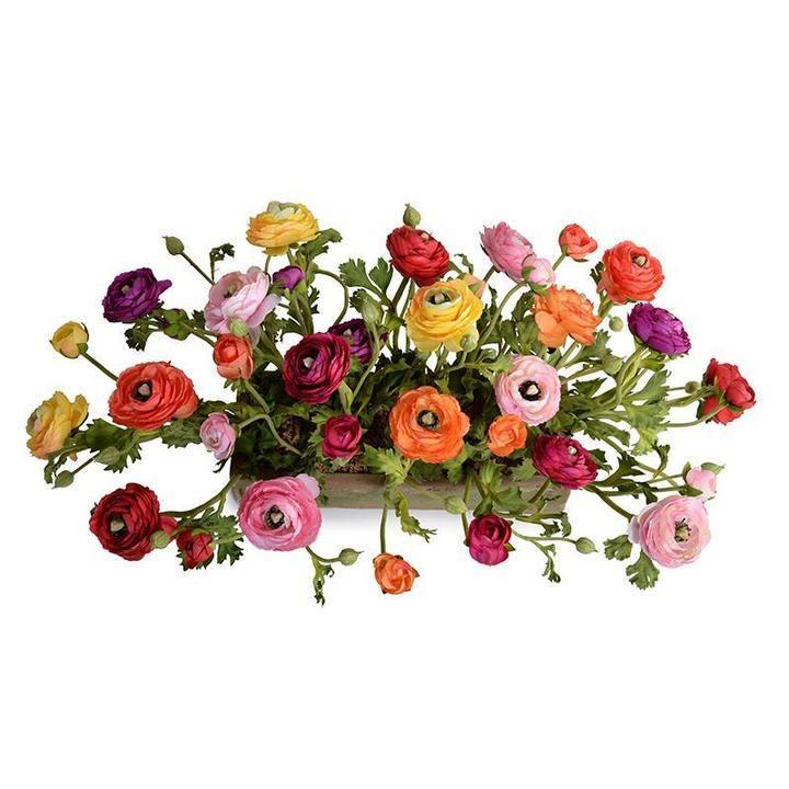 Faux Mixed Ranunculus Centerpiece - Florals & Greenery - The Well Appointed House