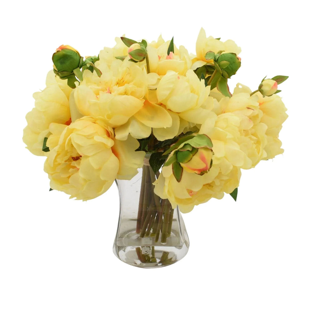 Faux Yellow Peonies Arrangement - Florals & Greenery - The Well Appointed House