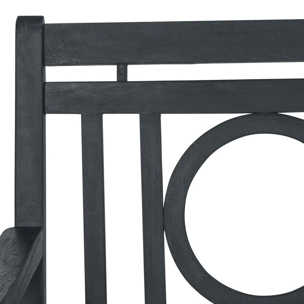 Geometric 3 Seat Garden Bench in Dark Slate Grey - Garden Stools & Benches - The Well Appointed House