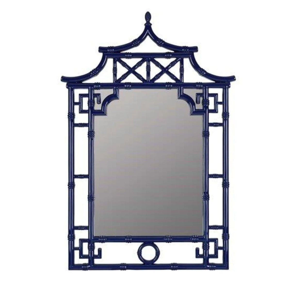 coldmirror bambus Glossy Cobalt Blue Pagoda Bamboo Mirror – The Well Appointed House