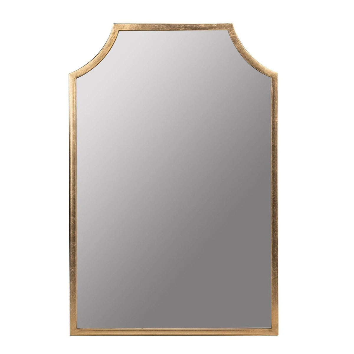 Gold Leaf Finish Metal Framed Vertical Wall Mirror The Well Appointed