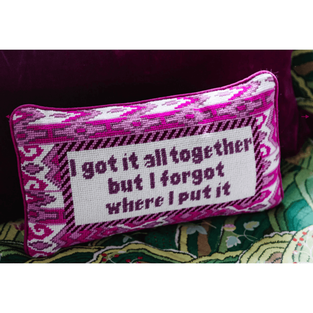 Got It All Together Needlepoint Pillow - Pillows - The Well Appointed House