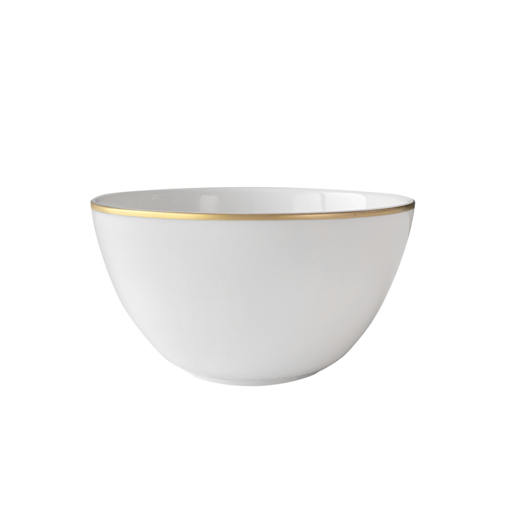 Tall White & Gold Grace Cereal Bowl - The Well Appointed House
