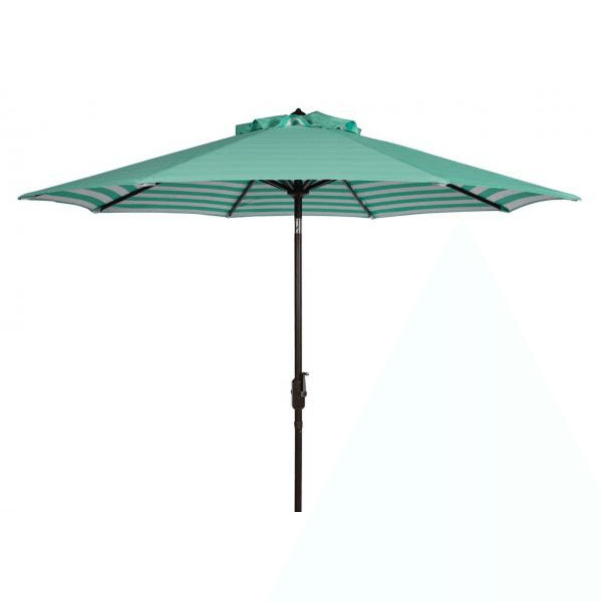 Safavieh 9 ft. Athens Inside Out Striped Crank Outdoor Auto Tilt Umbrella, Green