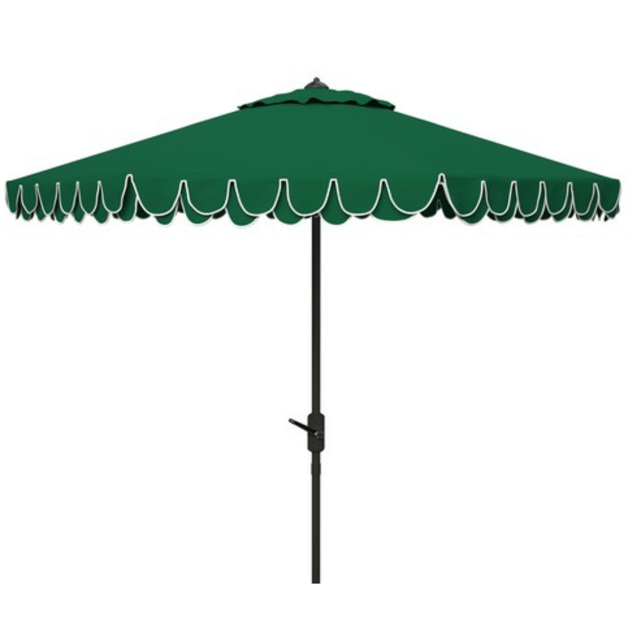 destination summer patio umbrella Green and White Petal Scallop Outdoor Patio Umbrella – The Well Appointed House