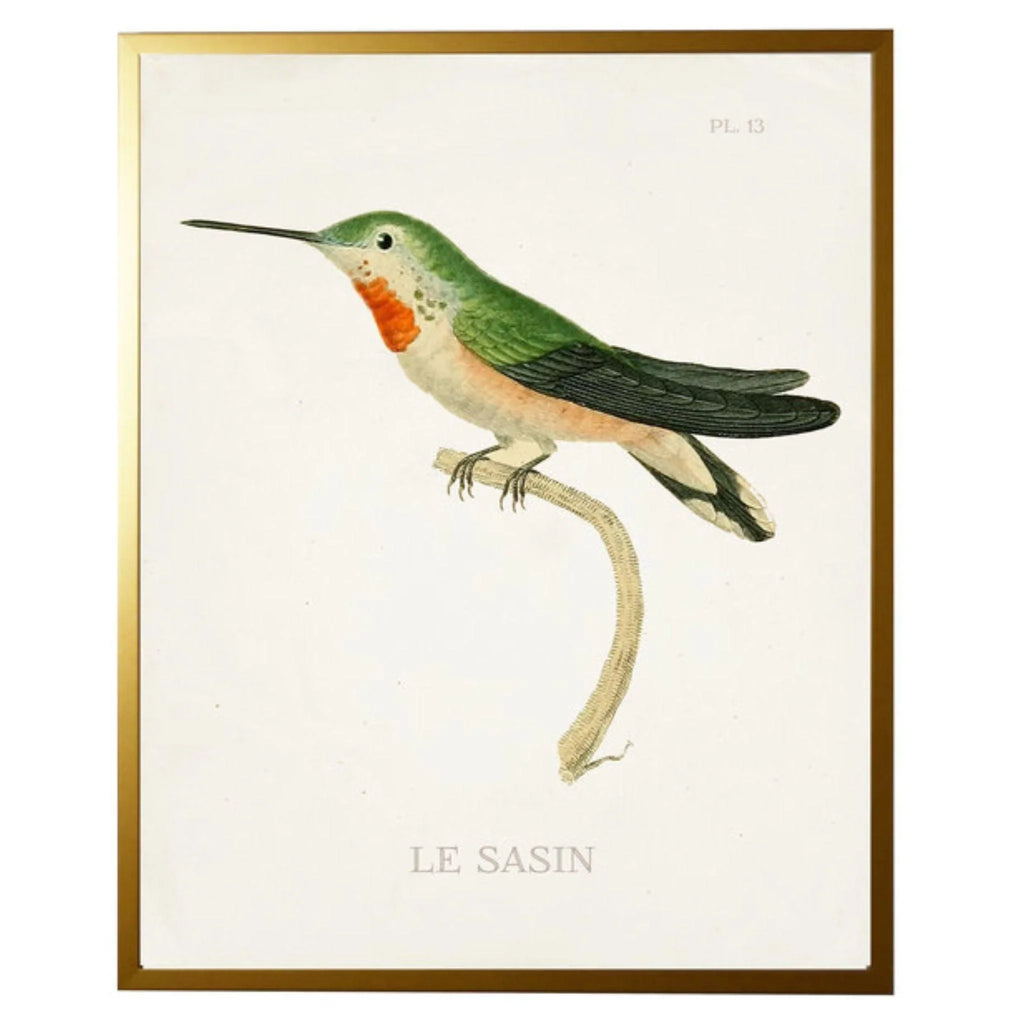 Green Hummingbird Framed Wall Art - Paintings - The Well Appointed House