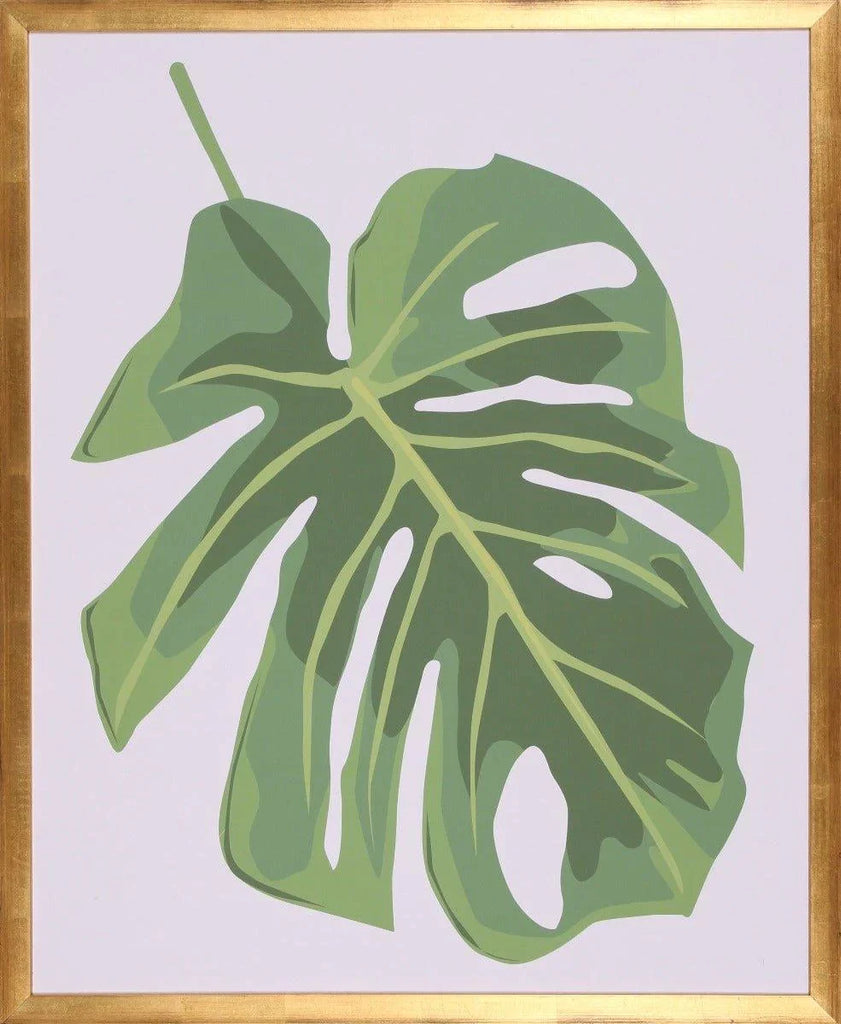 Green Philodendron II Wall Art in Gold Frame - Paintings - The Well Appointed House