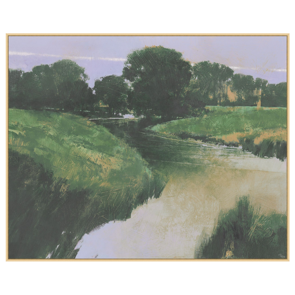 Green Riverbed Framed Wall Art - The Well Appointed House