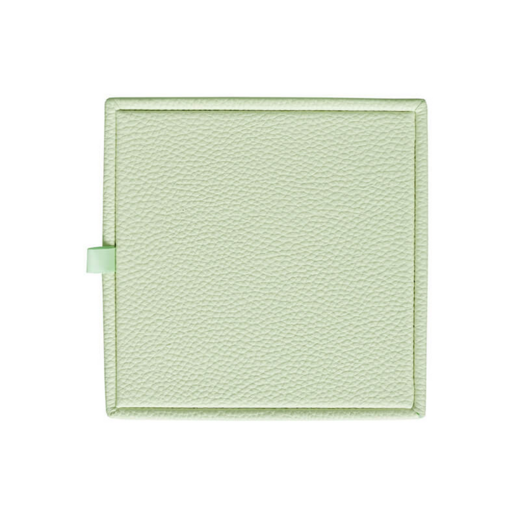 Light Green Faux Leather Tissue Box Cover - The Well Appointed House