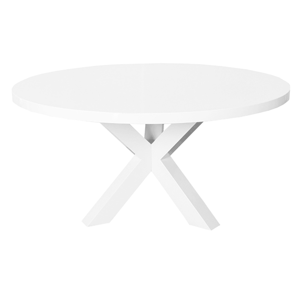 Greer White Lacquer Round Dining Table - Dining Tables - The Well Appointed House