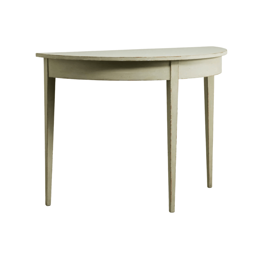 Hand Carved Demi-Lune Table - Available in Multiple Finishes - Sideboards & Consoles - The Well Appointed House