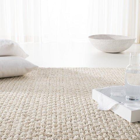 Hand Loomed Cream Jute Area Rug - Rugs - The Well Appointed House