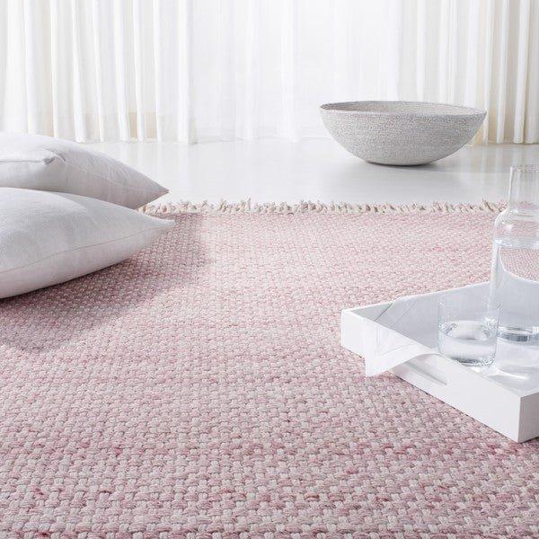 Hand Loomed Pink Wool Area Rug - Rugs - The Well Appointed House