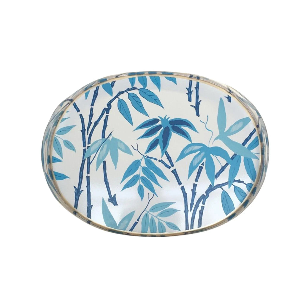 Hand Painted Fontaine Oval Tole Tray - Decorative Trays - The Well Appointed House