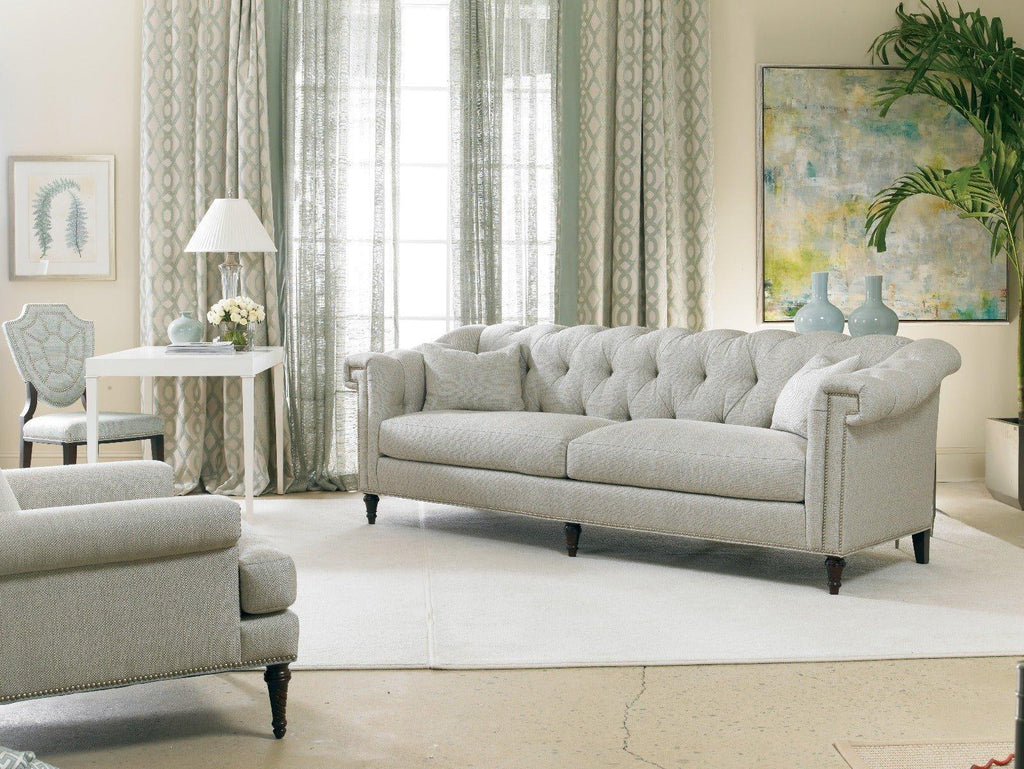 Hand Tufted Back and Arms Upholstered Two Seat Cushion Sofa with Nailhead Detail - Sofas & Settees - The Well Appointed House