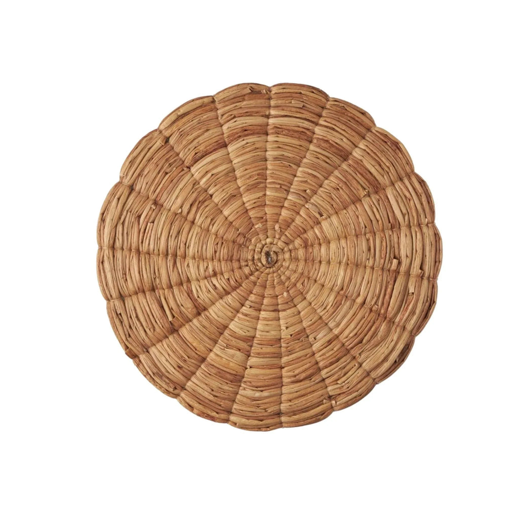 Hand Woven Water Hyacinth Round Placemats - Placemats - The Well Appointed House