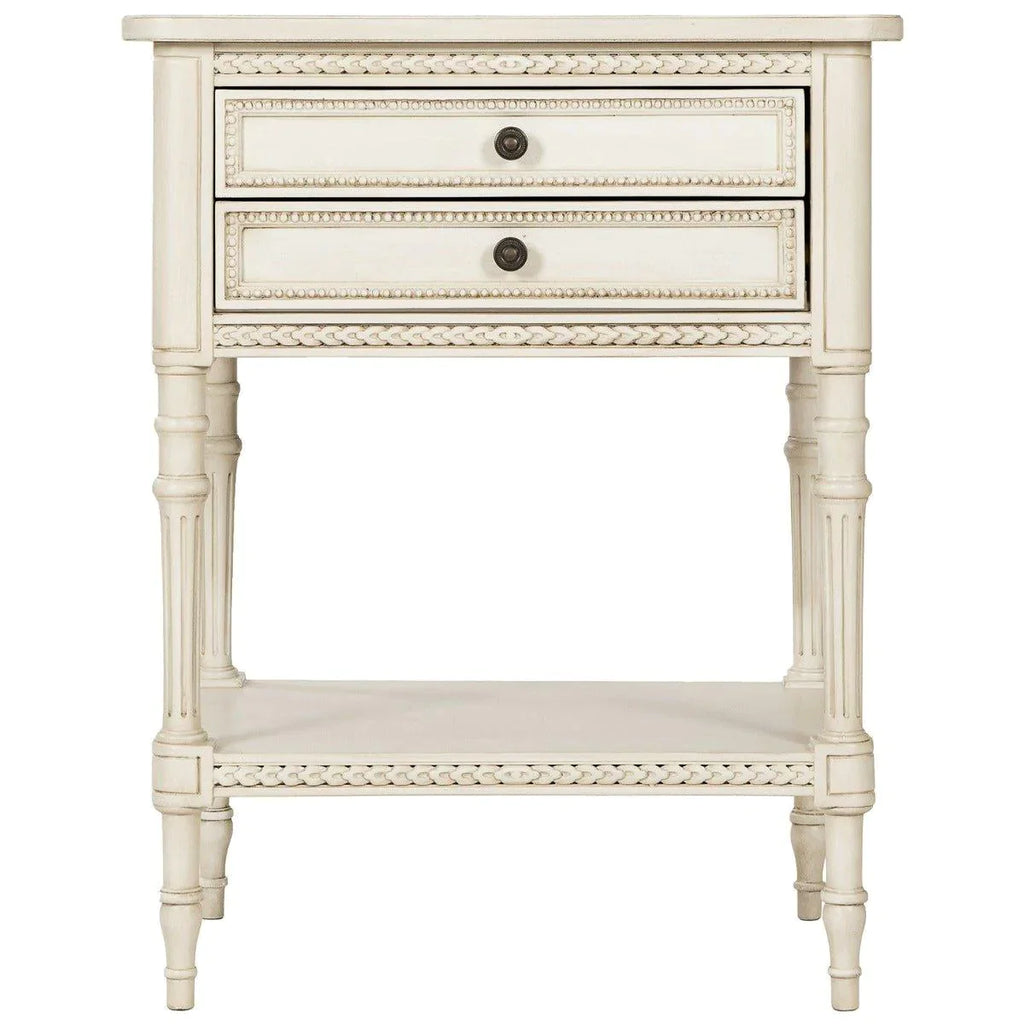 Handmade French Small Two Shelf Side Table with Drawers - Side & Accent Tables - The Well Appointed House